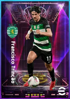 Francisco Trincão eFootball 2026 player card, 82 OVR RWF