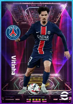 Vitinha eFootball 2026 player card, 83 OVR CMF