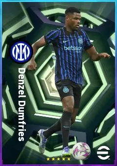 Denzel Dumfries eFootball 2026 player card, 81 OVR RMF