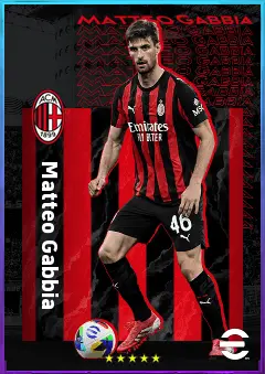 Matteo Gabbia eFootball 2026 player card, 80 OVR CB