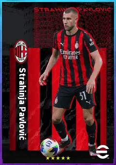 Strahinja Pavlović eFootball 2026 player card, 81 OVR CB