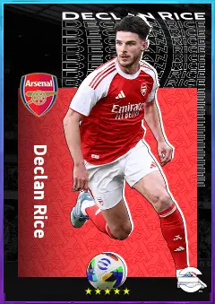 Declan Rice eFootball 2026 player card, 84 OVR DMF