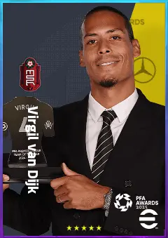 Virgil van Dijk eFootball 2026 player card, 85 OVR CB
