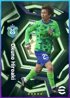 Okuno Hiroaki eFootball 2026 player card, 76 OVR CMF