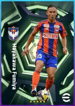Hayakawa Fumiya eFootball 2026 player card, 74 OVR LB