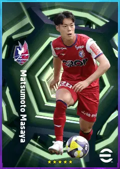 Matsumoto Masaya eFootball 2026 player card, 74 OVR RMF