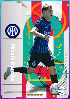 Nicolò Barella eFootball 2026 player card, 83 OVR AMF