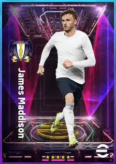 James Maddison eFootball 2026 player card, 82 OVR AMF