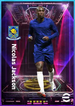 Nicolas Jackson eFootball 2026 player card, 83 OVR CF
