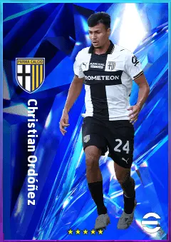 Christian Ordóñez eFootball 2026 player card, 80 OVR DMF