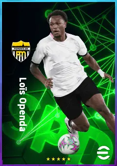 Loïs Openda eFootball 2026 player card, 83 OVR CF