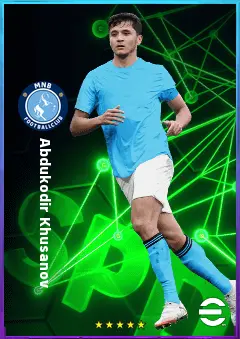 Abdukodir Khusanov eFootball 2026 player card, 81 OVR CB
