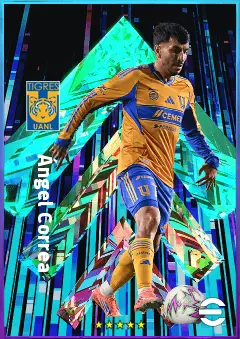 Ángel Correa eFootball 2026 player card, 80 OVR RWF