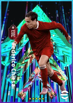 Federico Chiesa eFootball 2026 player card, 80 OVR LWF