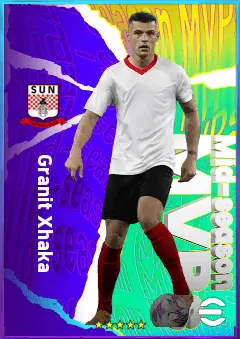 Granit Xhaka eFootball 2026 player card, 82 OVR CMF