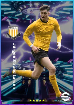 Jørgen Strand Larsen eFootball 2026 player card, 81 OVR CF
