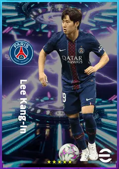 Lee Kang-In eFootball 2026 player card, 82 OVR RWF