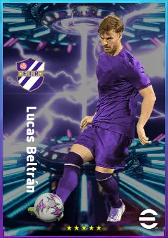 Lucas Beltrán eFootball 2026 player card, 82 OVR CF