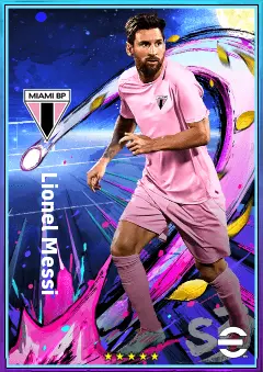 Lionel Messi eFootball 2026 player card, 82 OVR RWF