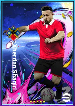 Xherdan Shaqiri eFootball 2026 player card, 74 OVR AMF