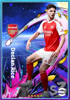 Declan Rice eFootball 2026 player card, 83 OVR DMF