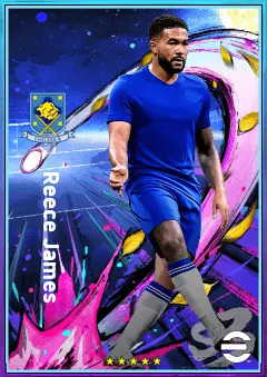 Reece James eFootball 2026 player card, 78 OVR RB