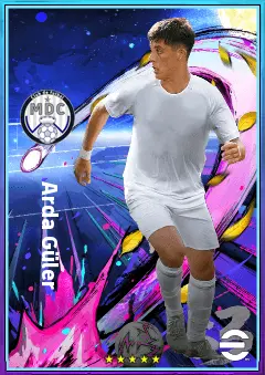Arda Güler eFootball 2026 player card, 77 OVR AMF