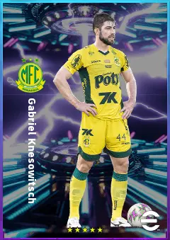 Gabriel Knesowitsch eFootball 2026 player card, 76 OVR CB