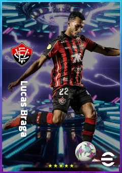 Lucas Braga eFootball 2026 player card, 78 OVR RWF
