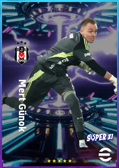 Mert Günok eFootball 2026 player card, 81 OVR GK