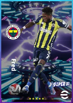 Fred eFootball 2026 player card, 81 OVR CMF