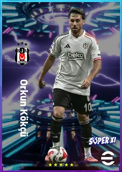 Orkun Kökçü eFootball 2026 player card, 83 OVR CMF