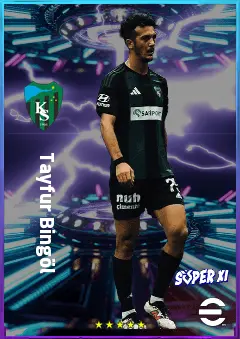 Tayfur Bingöl eFootball 2026 player card, 78 OVR RB