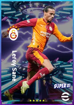 Leroy Sané eFootball 2026 player card, 82 OVR RWF