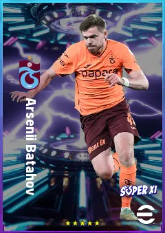 Arsenii Batahov eFootball 2026 player card, 77 OVR CB