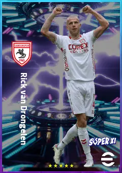 Rick van Drongelen eFootball 2026 player card, 77 OVR CB