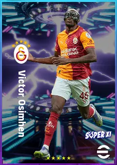 Victor Osimhen eFootball 2026 player card, 83 OVR CF
