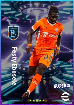Festy Ebosele eFootball 2026 player card, 81 OVR RB