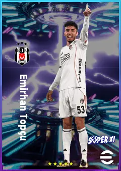 Emirhan Topçu eFootball 2026 player card, 78 OVR CB