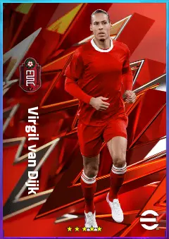 Virgil van Dijk eFootball 2026 player card, 85 OVR CB
