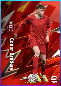 Conor Bradley eFootball 2026 player card, 81 OVR RB