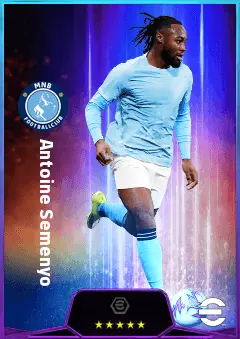 Antoine Semenyo eFootball 2026 player card, 83 OVR RWF