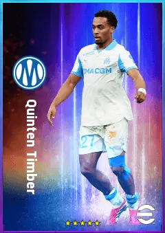 Quinten Timber eFootball 2026 player card, 81 OVR CMF