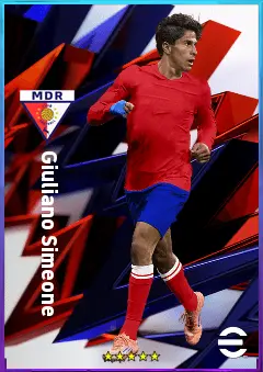 Giuliano Simeone eFootball 2026 player card, 81 OVR RMF