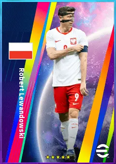 Robert Lewandowski eFootball 2026 player card, 84 OVR CF
