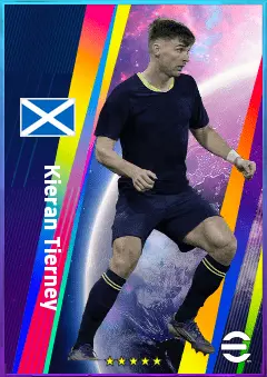 Kieran Tierney eFootball 2026 player card, 81 OVR LB