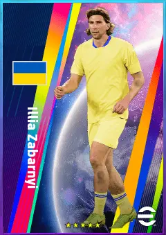 Illia Zabarnyi eFootball 2026 player card, 81 OVR CB