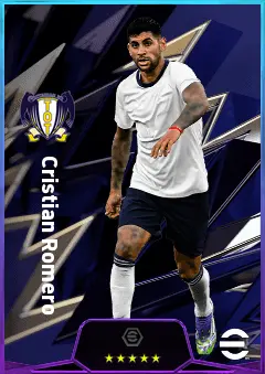 Cristian Romero eFootball 2026 player card, 83 OVR CB