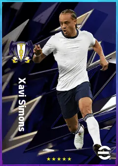 Xavi Simons eFootball 2026 player card, 83 OVR AMF