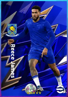 Reece James eFootball 2026 player card, 83 OVR RB